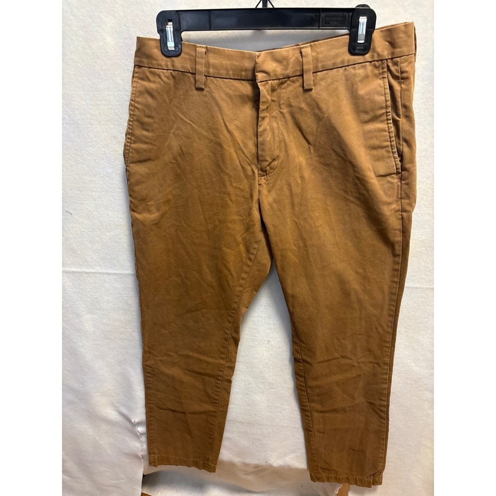Banana Republic Emerson Chino Tan Khaki Pants Mens 30x 32 Cotton Straight Fit
